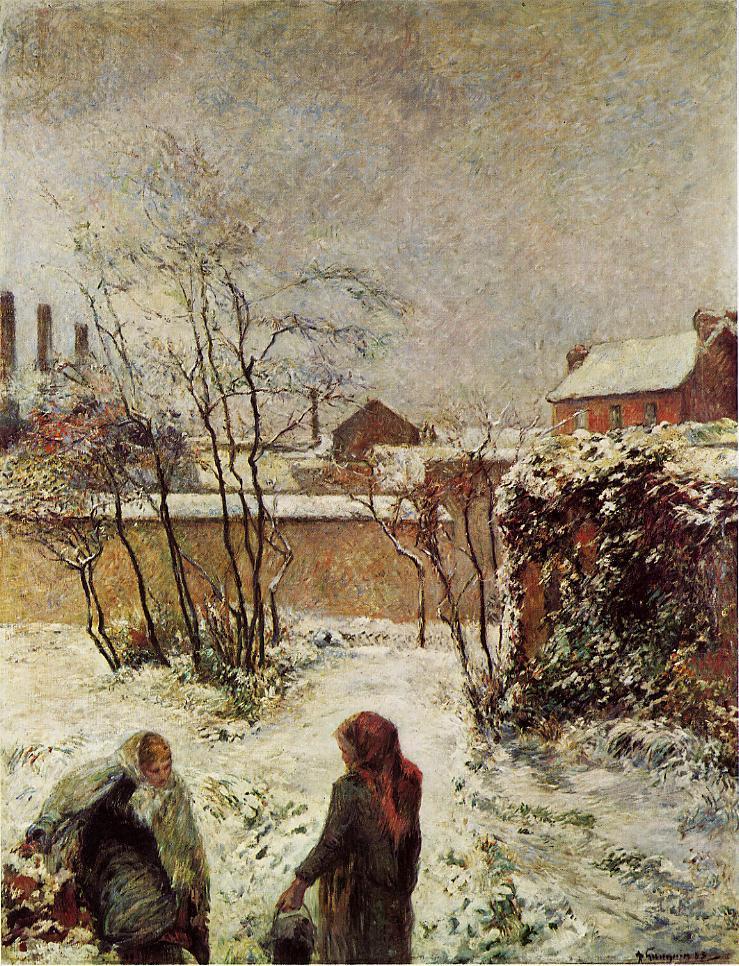 The Garden in Winter, rue Carcel - Paul Gauguin Painting